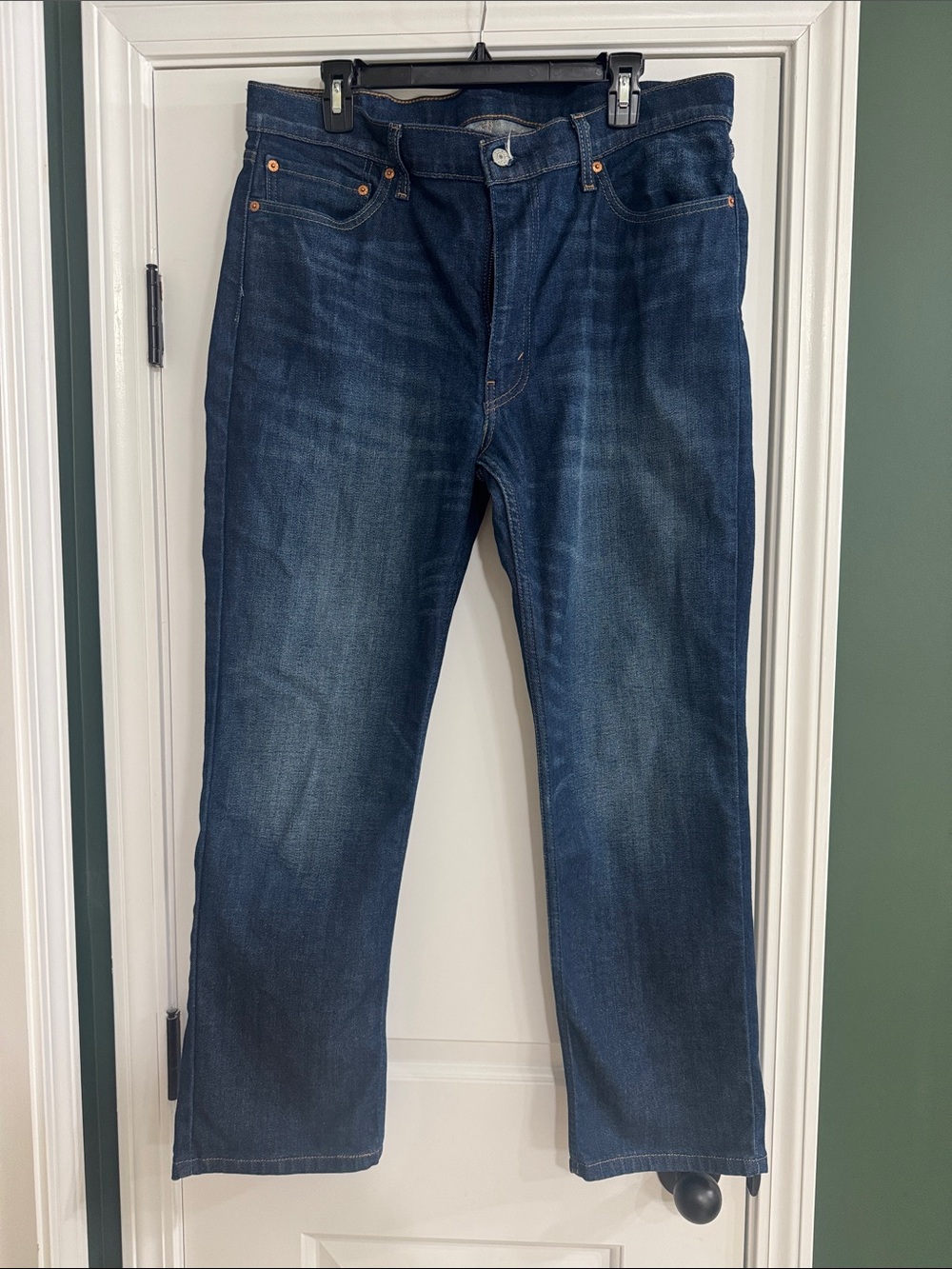 Levi's Men's Straight Jeans in Dark Blue Wash
